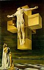 Salvador Dali Cruxifixion (Hypercubic Body) painting